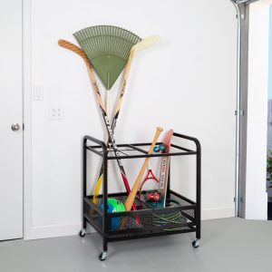 honey can do 5 divider multi purpose metal garage storage cart with wheels black 9fa59b5b 768b 473e 829b c1fa629ad4fb.70d52edafa0fce006f13f0023c62f40a.jpg