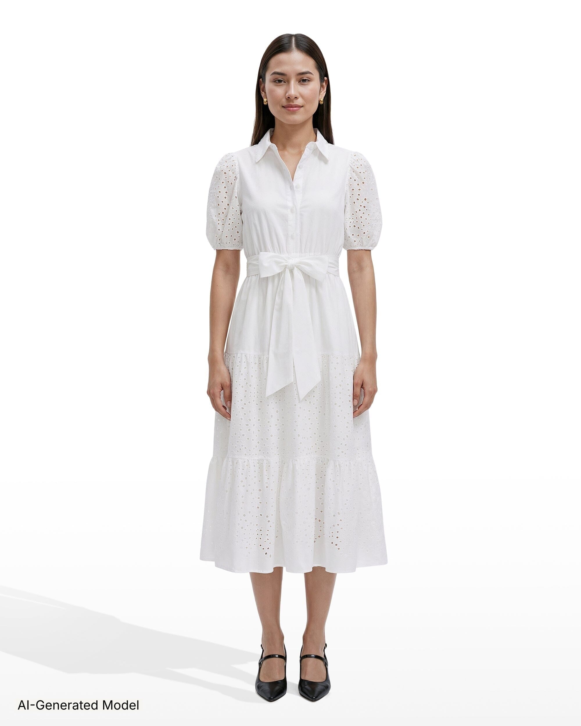 overlay puff sleeve tiered shirt dress crisp white 1782417989840.jpg overlay puff sleeve tiered shirt dress crisp white 1782417989840.jpg